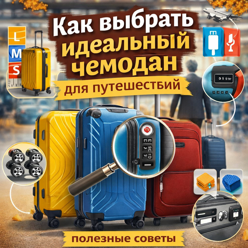Как выбрать идеальный чемодан для путешествий.